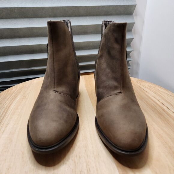 Clarks Scene Zip Booties – Women’s 7.5, Dark Taupe, Side Zip, Unworn - Picture 8 of 14